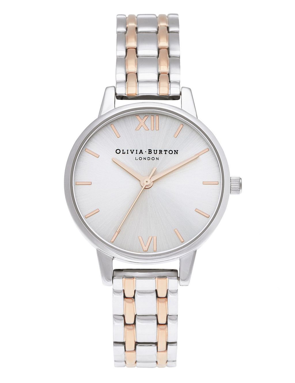 Olivia Burton Silver & Rose Gold Watch image 1