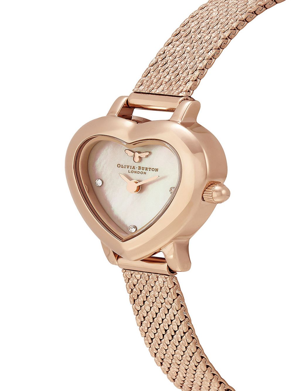 Olivia Burton Mini Heart Rose Gold Watch image 2