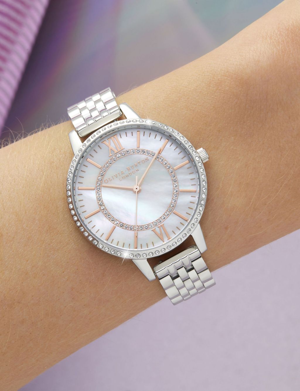 Olivia Burton Sparkle Wonderland Stainless Steel Bracelet Watch image 3