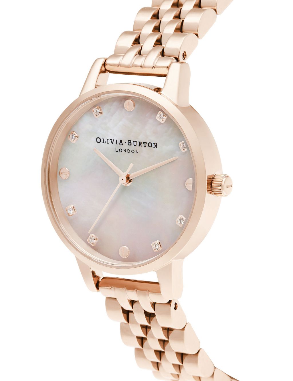 Olivia Burton Mother of Pearl Rose Gold Quartz Watch image 2