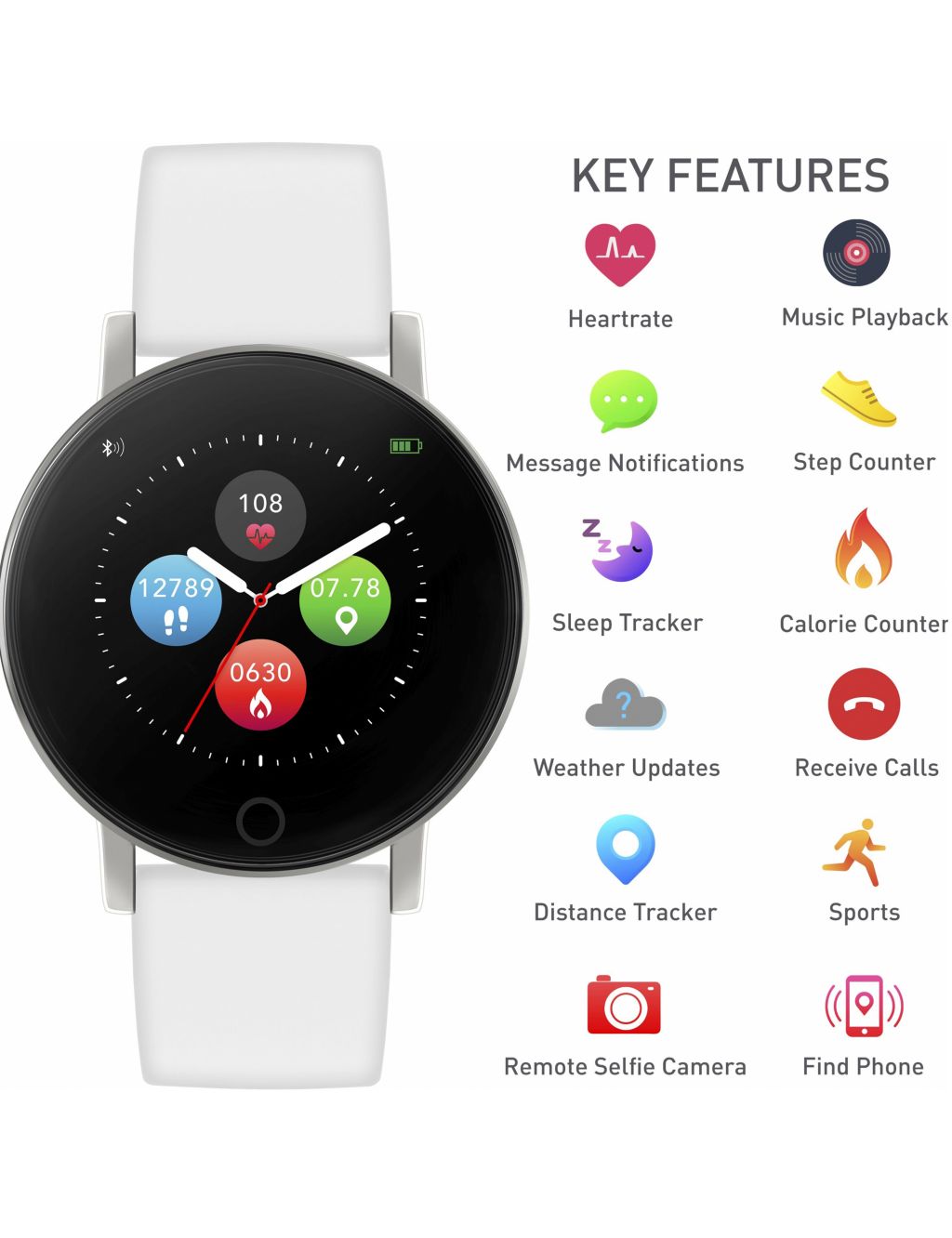Reflex Active Fitness Leather Smartwatch image 2