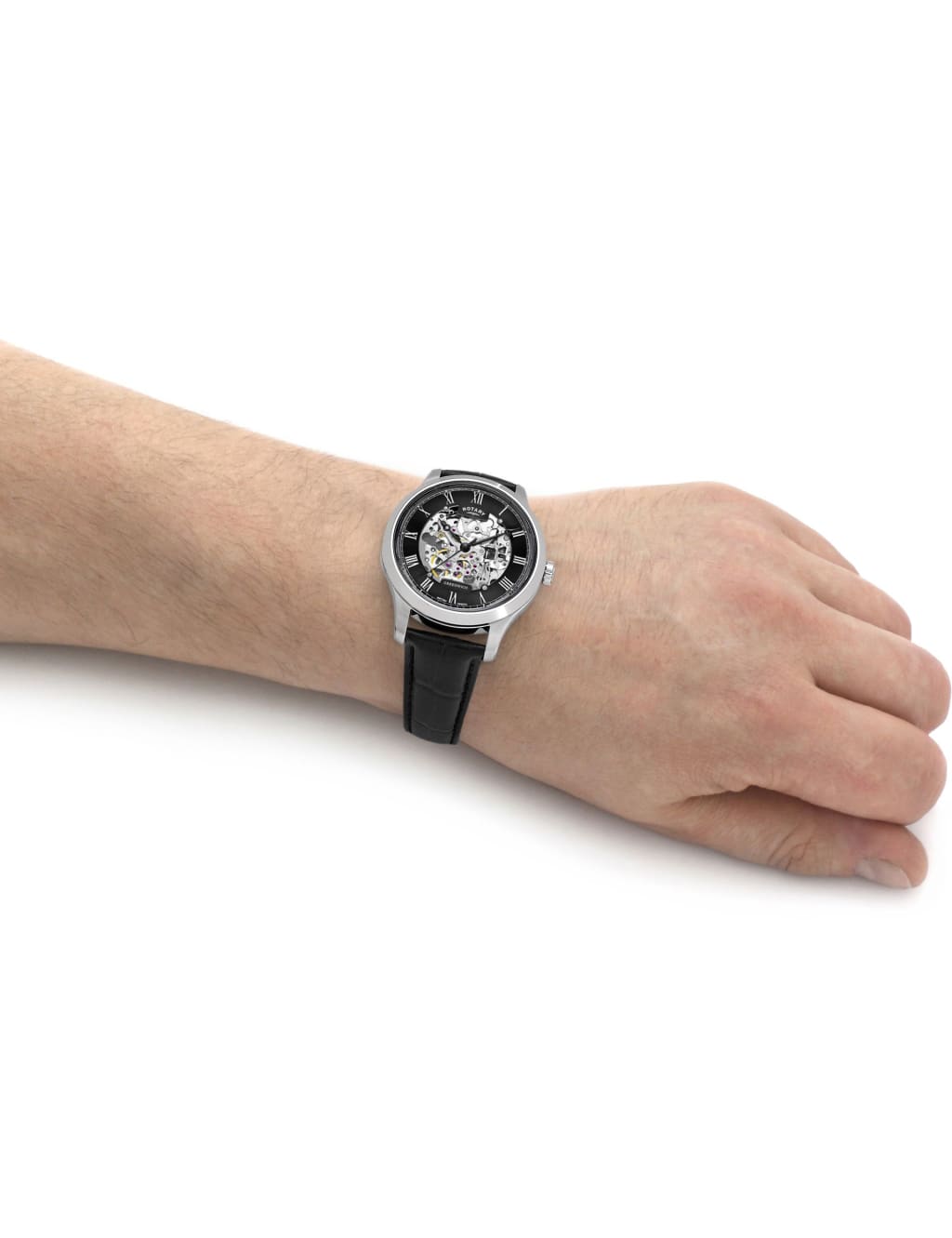 Rotary Greenwich Black Leather Automatic Watch image 2
