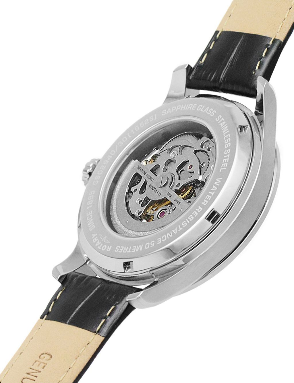 Rotary Greenwich Black Leather Automatic Watch image 4