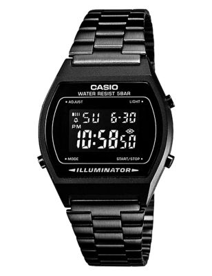 Classic Black Stainless Steel Casio | M&S