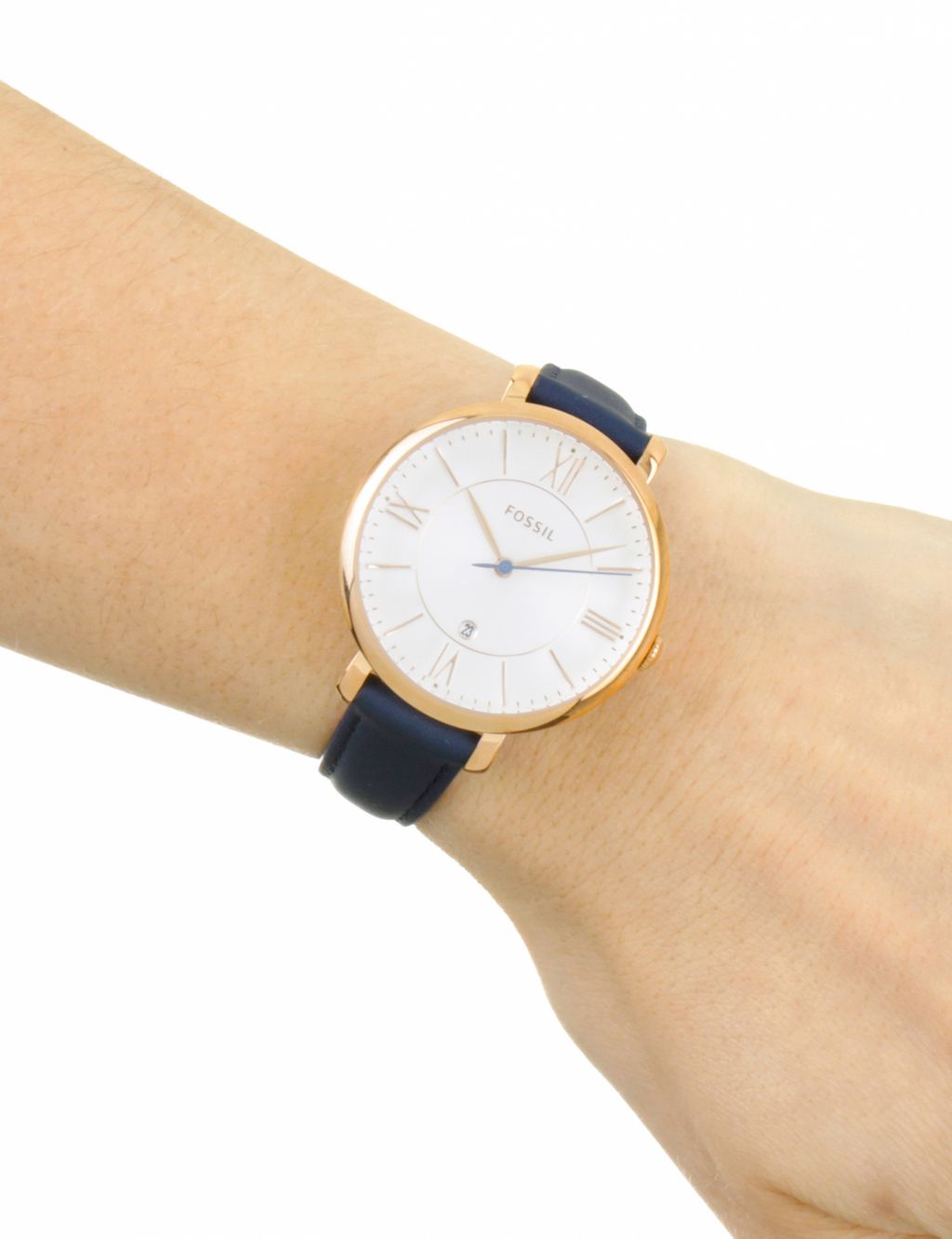 Fossil Jacqueline Navy Leather Watch image 4