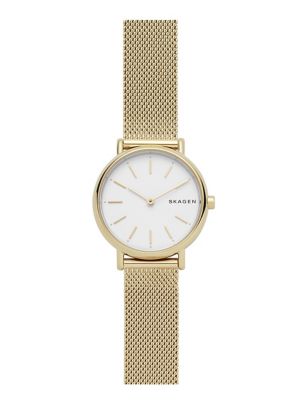 Womens Skagen Signatur Classic Mesh Bracelet Watch - Gold Mix, Gold Mix