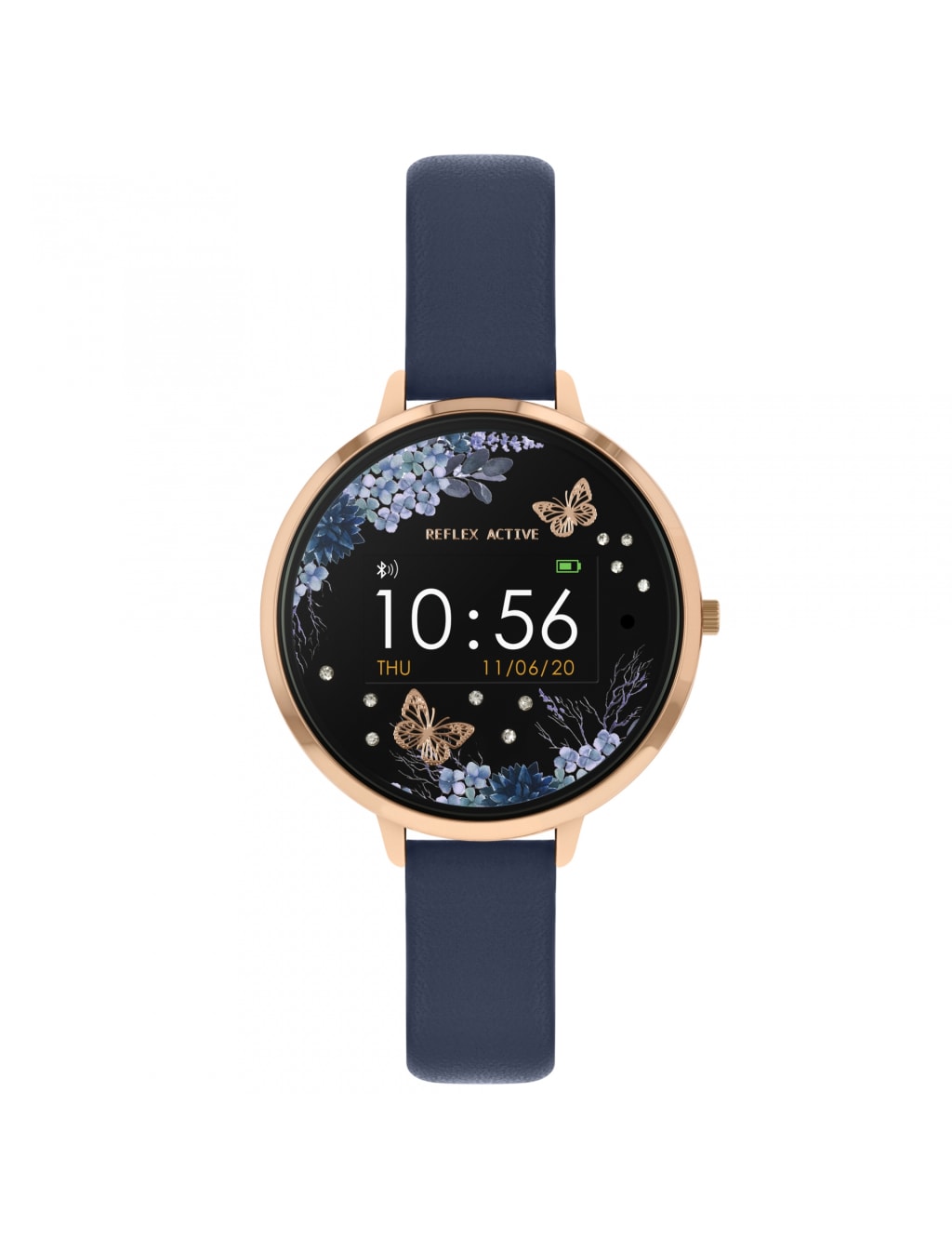 Reflex Active Fitness Blue Leather Smartwatch image 1