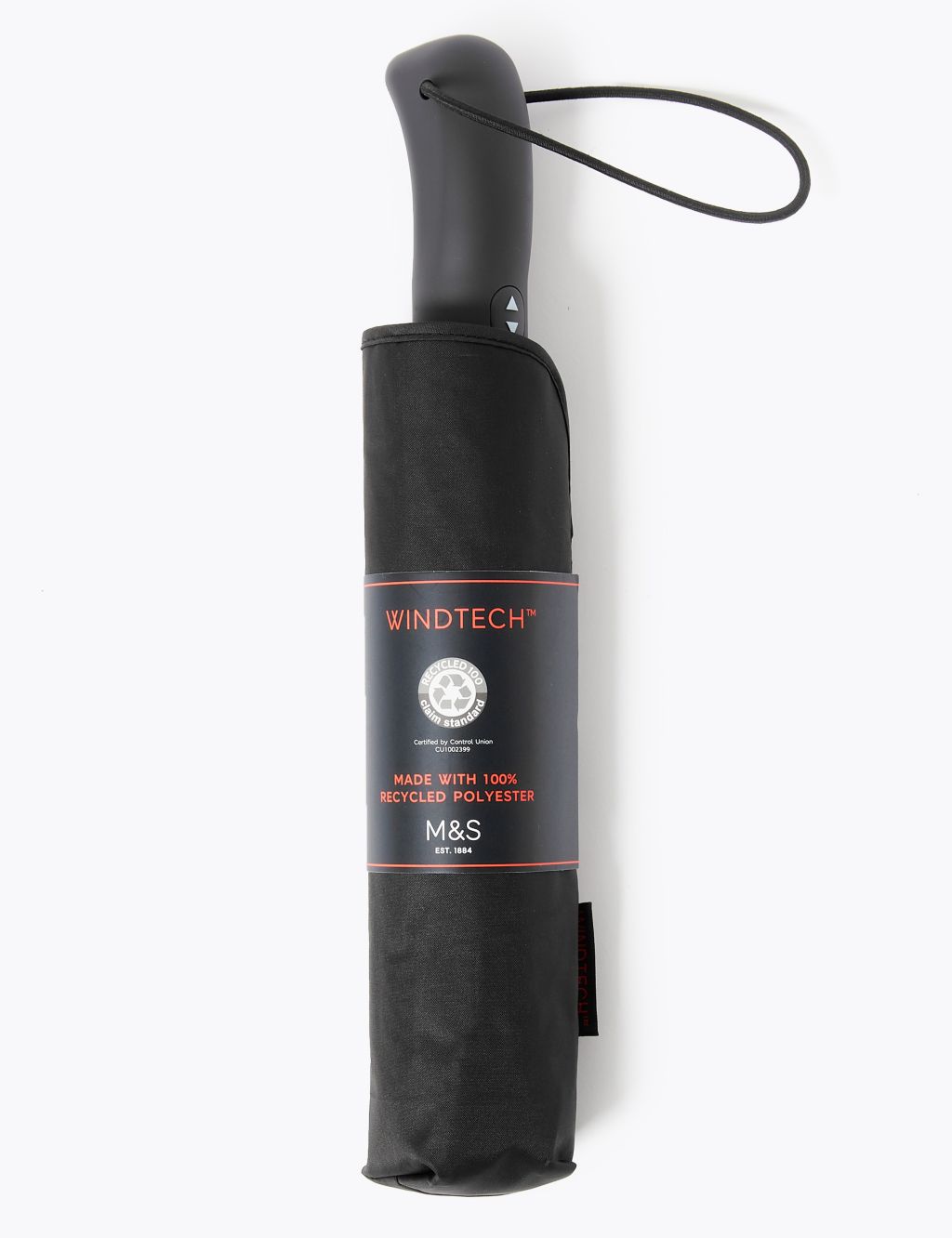 Recycled Polyester Rubber Handle Umbrella with Windtech™ image 4