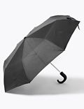 Deštník z&nbsp;recyklovaného polyesteru se zahnutou rukojetí a&nbsp;technologií Windtech™