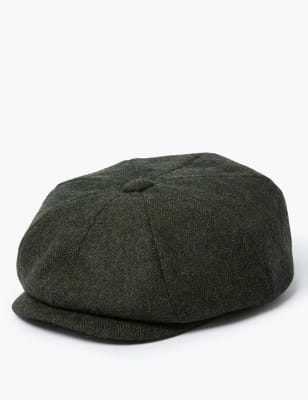 herringbone baker boy hat