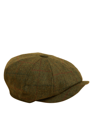 

Mens M&S SARTORIAL Pure Wool Baker Boy Hat with Thermowarmth™ - Green Mix, Green Mix