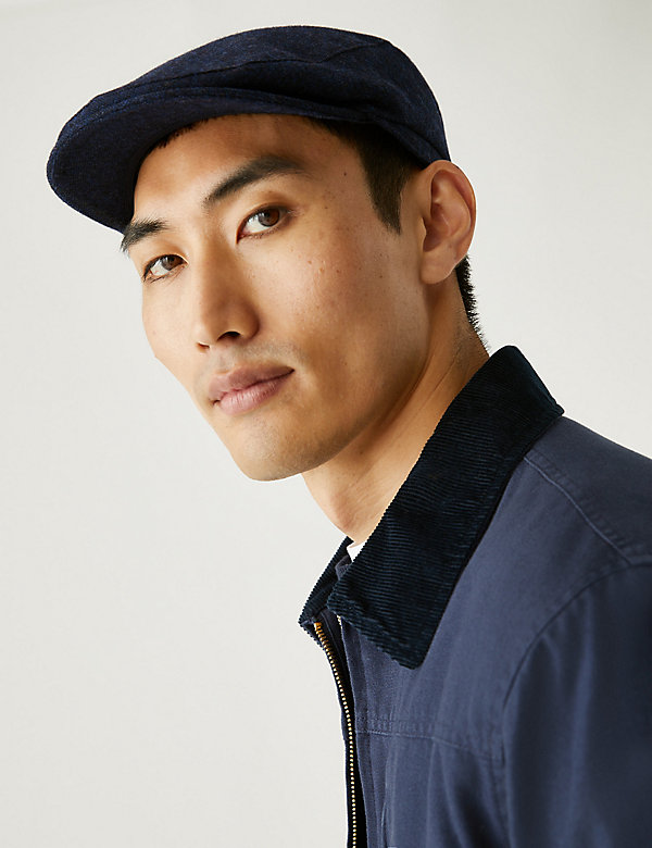 Wool Blend Flat Cap with Thermowarmth™ - HK