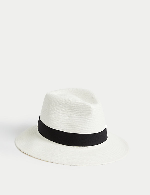 Sombrero estilo Panamá tejido a mano - US