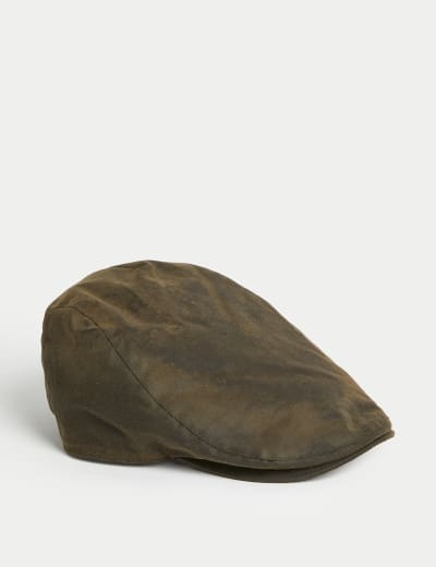 Waxed Cotton Flat Cap with Thermowarmth™