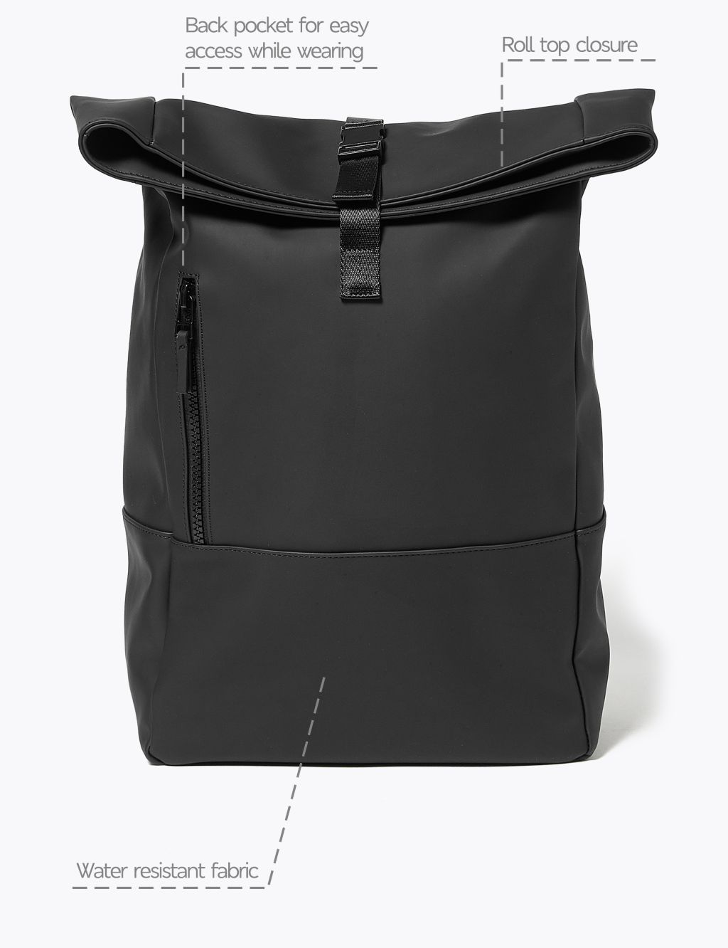 Rubberised Rolltop Backpack image 6