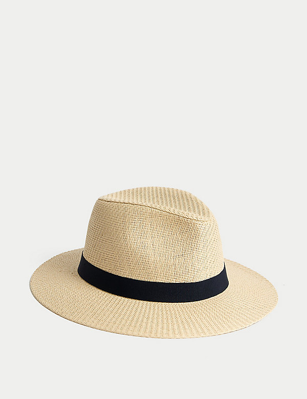 Textured Broad Brim Ambassador Hat - AL