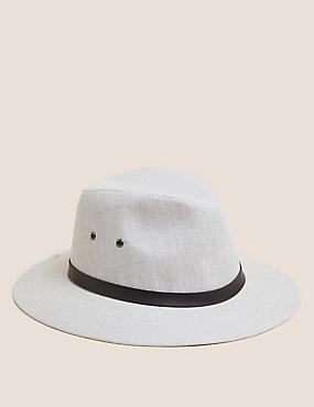 قبعة تريلبي من الكتان الصافي