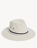 Linen Blend Broad Brim Ambassador Hat