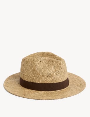 

Mens M&S Collection Straw Broad Brim - Natural Mix, Natural Mix