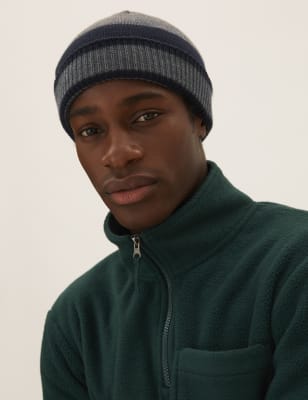 

Mens M&S Collection Knitted Beanie Hat - Grey Mix, Grey Mix