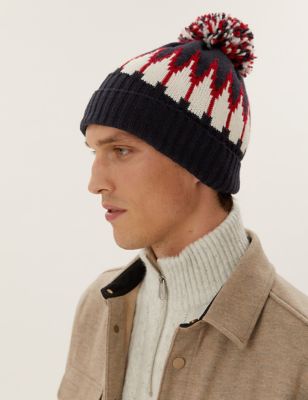 

Mens M&S Collection Knitted Beanie Hat - Navy Mix, Navy Mix