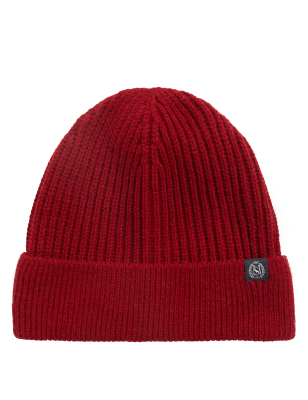 

Mens M&S Collection Knitted Beanie Hat - Red, Red