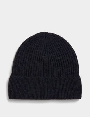 

Mens M&S Collection Knitted Beanie Hat - Navy Mix, Navy Mix