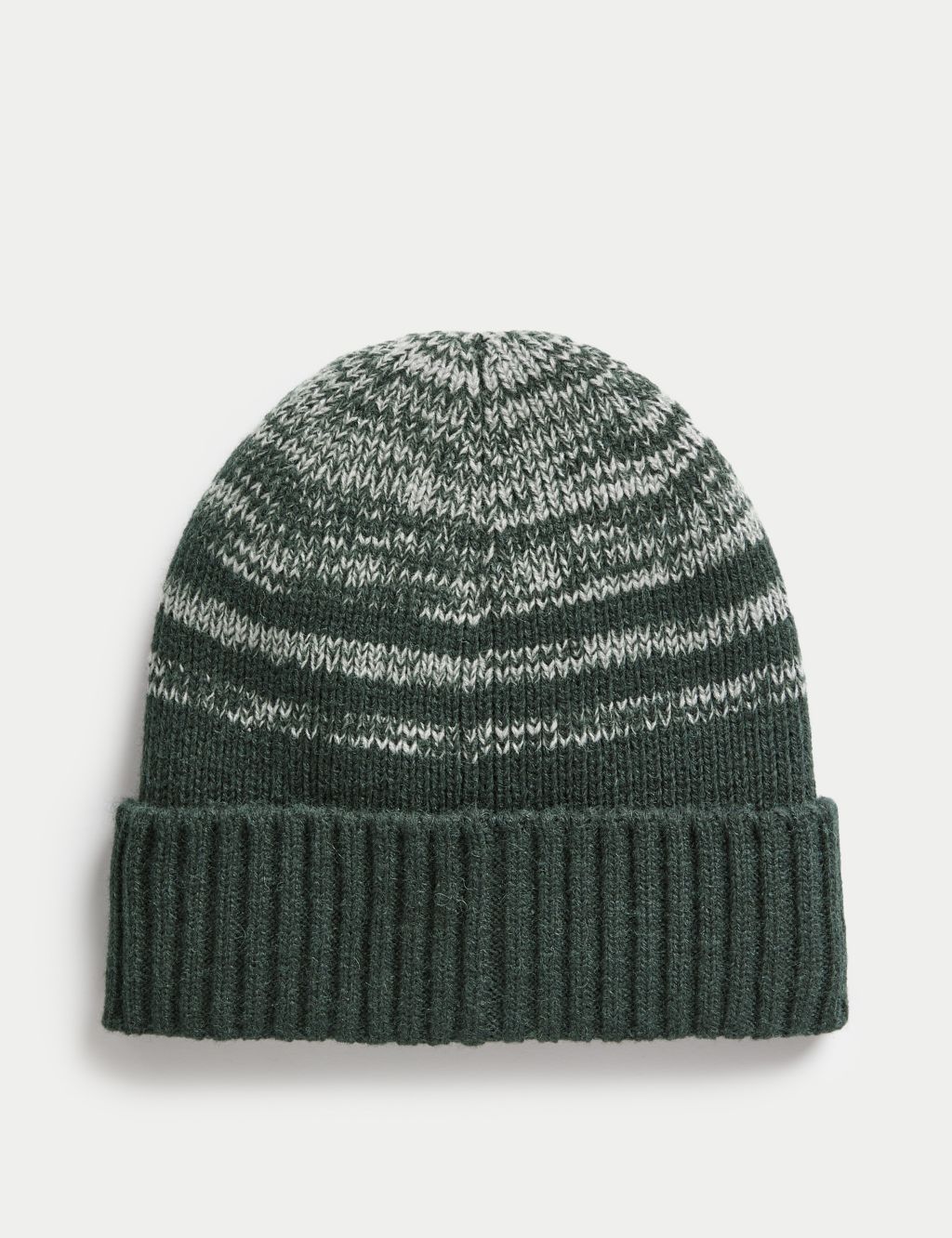 Wool Blend Striped Beanie Hat image 1
