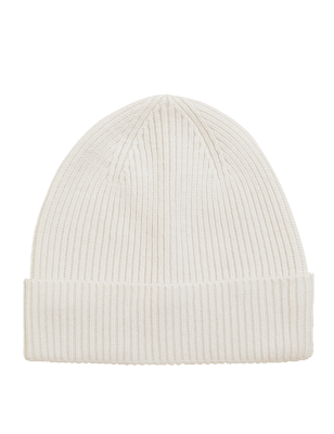 

Mens M&S Originals Bramley Pure Merino Wool Beanie Hat - Ecru, Ecru