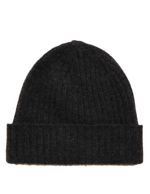 

Mens Autograph Pure Cashmere Beanie Hat - Charcoal, Charcoal