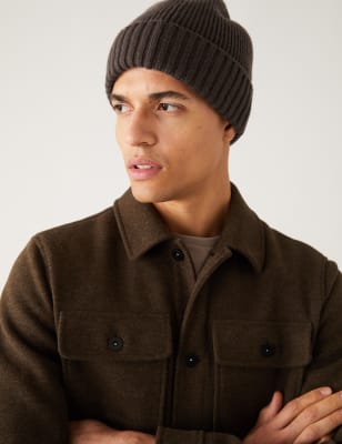 

Mens M&S Collection Wool Blend Beanie Hat - Chocolate, Chocolate