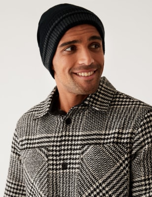 

Mens M&S Collection Beanie Hat with Thermowarmth™ - Black Mix, Black Mix