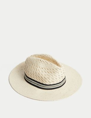 

Mens M&S Collection Textured Ambassador Hat - Natural Mix, Natural Mix