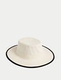 Καπέλο με πλατύ γείσο από 100% βαμβάκι