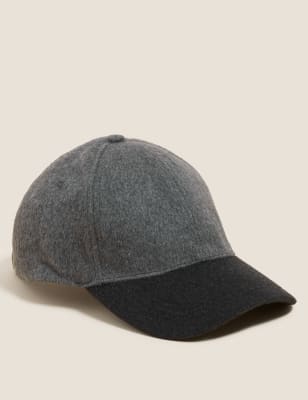 

Mens Autograph Wool Blend Block Baseball Cap - Grey Mix, Grey Mix