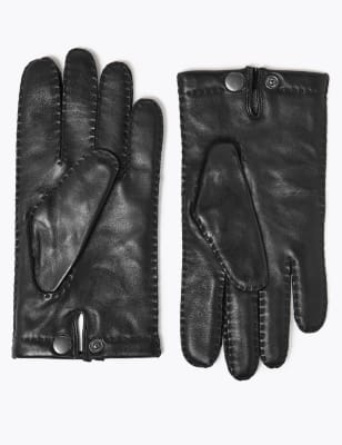 Gants en cuir avec doublure en cachemire