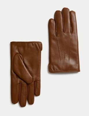 

Mens M&S Collection Leather Gloves with Thermowarmth™ - Tan, Tan