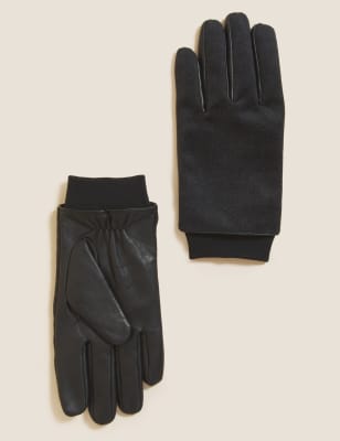 

Mens M&S Collection Leather Palm Gloves - Charcoal, Charcoal