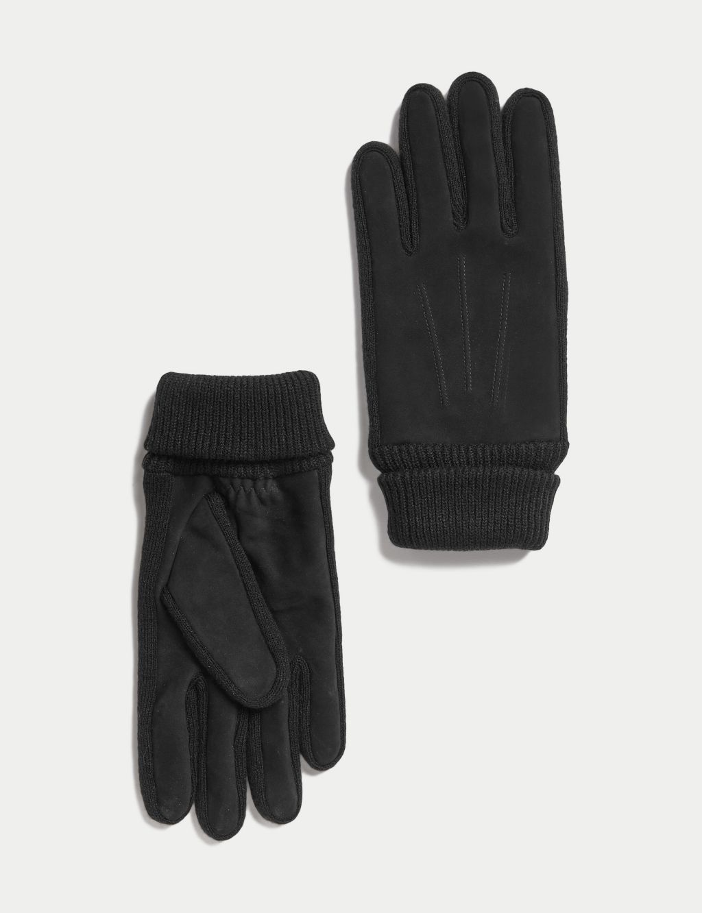Superdry Knitted Logo Gloves Rich Charcoal Marl - Clothing from Bigboys UK