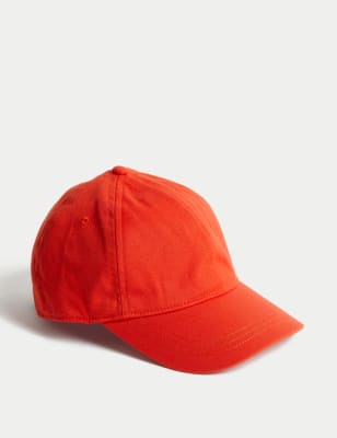 

Mens M&S Collection Baseball Cap - Bright Orange, Bright Orange