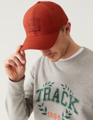 

M&S Collection Gorra de béisbol 100% algodón bordadaMens - Orange, Orange