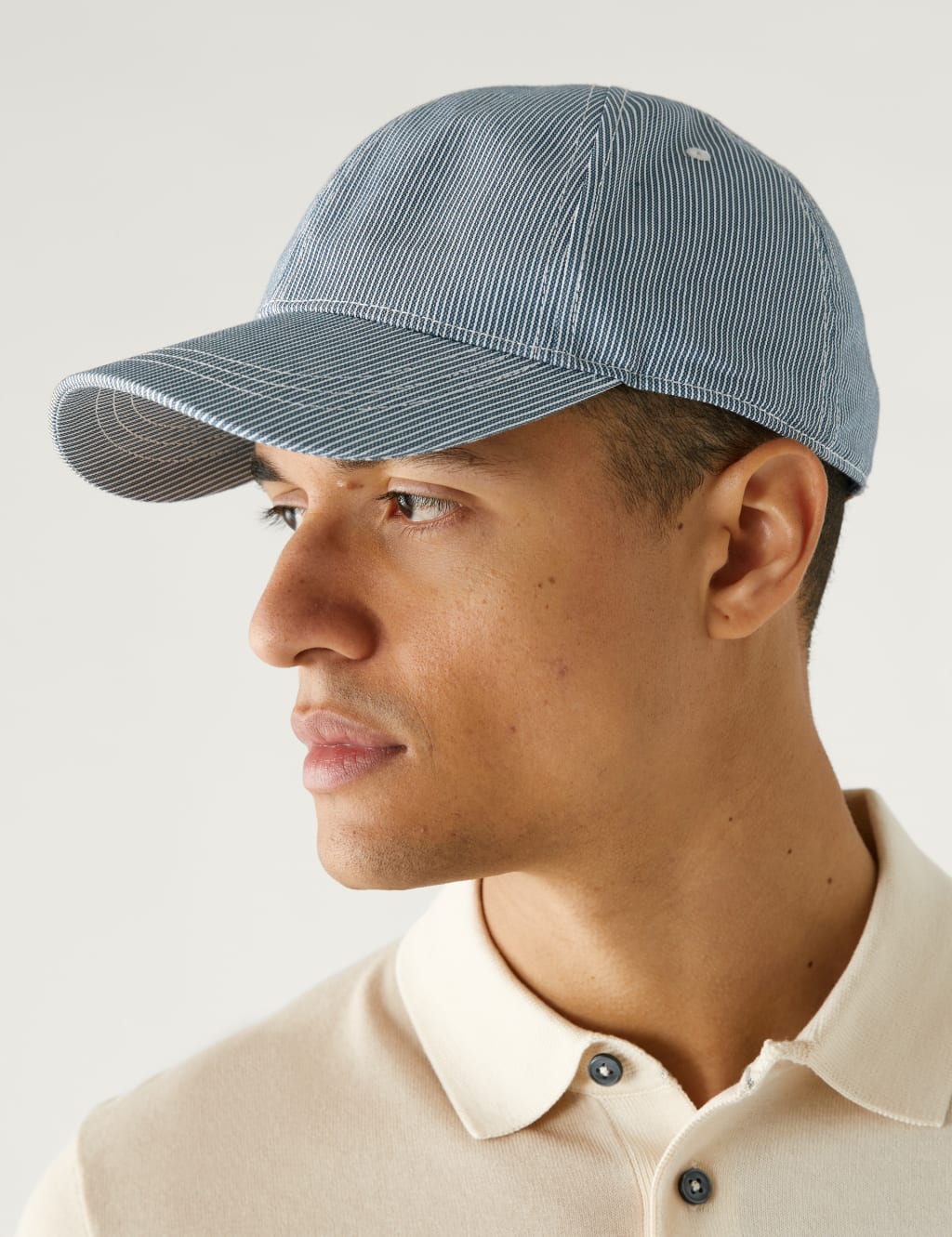 Cotton Rich Striped Baseball Cap