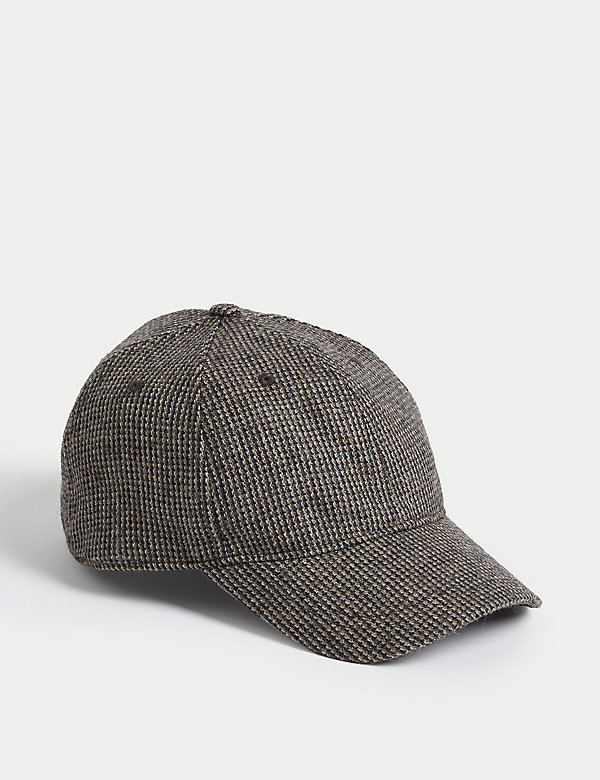 Pure Wool Textured Baseball Cap - PT