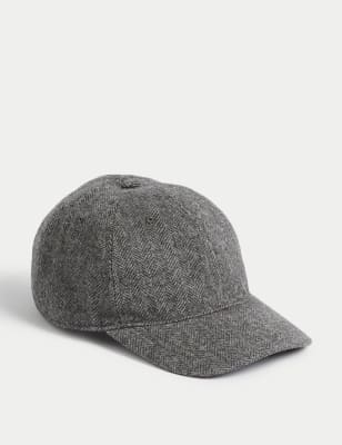 Pure Wool Herringbone Baseball Cap - US