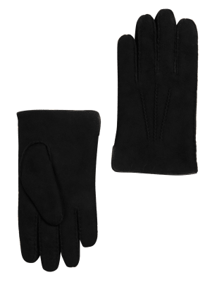 

Mens Autograph Sheepskin Handstitched Gloves - Black, Black