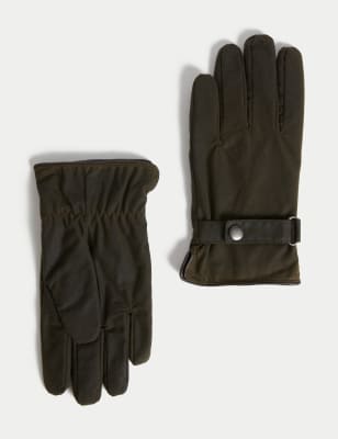 

Mens M&S Collection Waxed Cotton Gloves with Thermowarmth™ - Khaki, Khaki