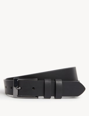 M&S Mens Leather Belt - 46-48 - Black, Black,Tan