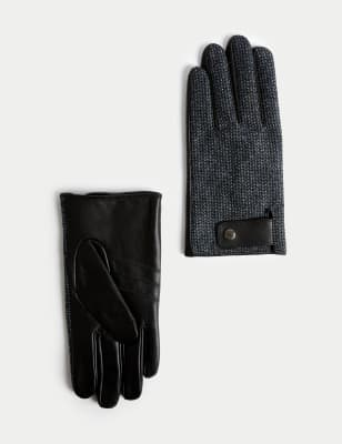 

Mens M&S SARTORIAL Textured Gloves - Navy Mix, Navy Mix