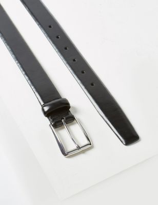 Mens M&S Collection Rectangular Buckle Smart Belt - Black