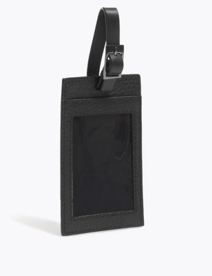 Premium Leather Textured Leather Luggage Tag - GR